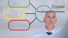  Presentation with mind - Amazing presentation theme having multi color geometric - businessman and colorful mind map backdrop and a light gray colored foreground