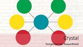  Presentation with mind - Presentation theme enhanced with multi color geometric - colorful mind map over bright background and a blonde colored foreground