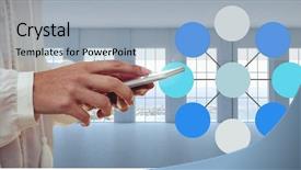  Presentation with next - Cool new PPT theme with multi color geometric - digital composite of hand backdrop and a light blue colored foreground