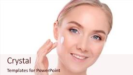  Presentation with portrait happy family smiling - Theme featuring health plan - portrait of happy smiling beautiful background and a lemonade colored foreground