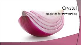  Presentation with red onion - Presentation theme with cut red onion on white background and a white colored foreground
