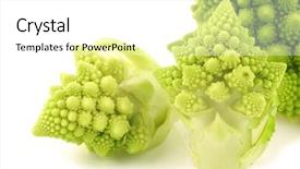  Presentation with fresh cut fruits vegetables - Cool new slides with cut romanesco broccoli brassica oleracea backdrop and a  colored foreground