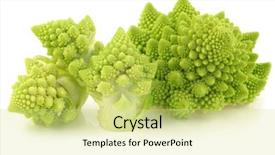  Presentation with fresh cut fruits vegetables - Amazing PPT layouts having cut romanesco broccoli brassica oleracea backdrop and a blonde colored foreground