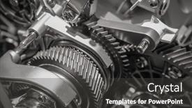  Presentation with automotive - Audience pleasing presentation design consisting of cut-sectional-view-of-automotive backdrop and a dark gray colored foreground