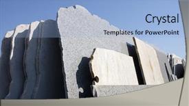  Presentation with marbles - PPT theme with cut stones marbles parts background and a light blue colored foreground