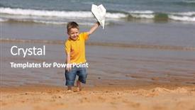  Presentation with old newspaper - Cool new presentation with old boy running with plane backdrop and a gray colored foreground