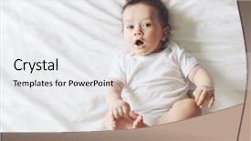  Presentation with top and down features of internet - Presentation design having cute 4 months old baby background and a sky blue colored foreground