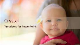  Presentation with cute flower heart - Beautiful PPT theme featuring cute 5 months old baby backdrop and a  colored foreground