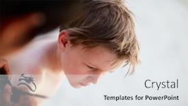  Presentation with henna tattoo - Presentation design having cute-5-years-old-boy background and a white colored foreground