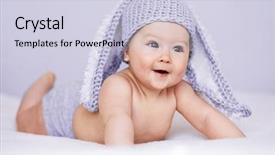  Presentation with cute baby - PPT layouts with cute 6 months baby background and a lemonade colored foreground