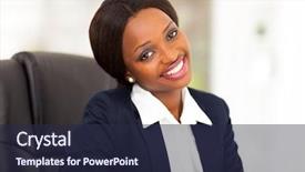  Presentation with corporate - Slides having cute african american corporate worker in office background and a wine colored foreground