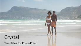  Presentation with elementary school african american female career day - Slide set consisting of cute african american couple walk background and a  colored foreground