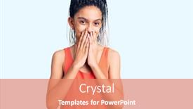  Presentation with scandal - Amazing PPT theme having cute-african-american-girl-wearing backdrop and a coral colored foreground