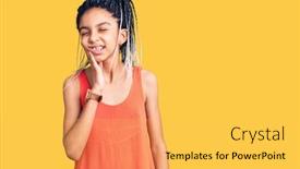  Presentation with african american dental - Presentation enhanced with cute-african-american-girl-wearing background and a yellow colored foreground