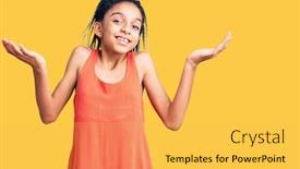  Presentation with comparison - Beautiful PPT layouts featuring cute-african-american-girl-wearing backdrop and a yellow colored foreground
