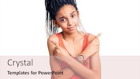  Presentation with direction - Presentation design featuring cute-african-american-girl-wearing background and a lemonade colored foreground