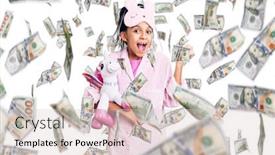  Presentation with pink unicorn - Cool new slides with cute-african-american-girl-wearing backdrop and a lemonade colored foreground