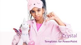  Presentation with pink unicorn - Theme having cute-african-american-girl-wearing background and a pink colored foreground