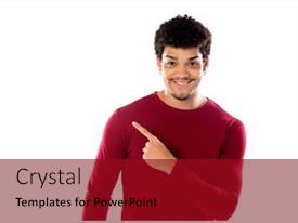 Cute African American Man PPT template 54 | CrystalGraphics