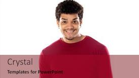  Presentation with afro - Colorful presentation theme enhanced with cute-african-american-man backdrop and a crimson colored foreground