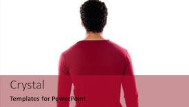  Presentation with afro - Beautiful slide deck featuring cute-african-american-man backdrop and a crimson colored foreground