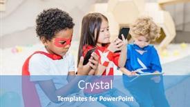  Presentation with cartoons - Presentation enhanced with cute-african-boy-in-costume background and a teal colored foreground