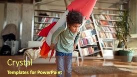  Presentation with afro - Presentation with cute-afro-american-boy-playing background and a tawny brown colored foreground