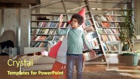  Presentation with afro - Audience pleasing presentation consisting of cute-afro-american-kid-playing backdrop and a tawny brown colored foreground