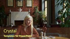  Presentation with sketching - PPT layouts consisting of cute-albino-girl-with-long background and a tawny brown colored foreground