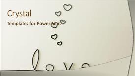  Presentation with black white love - Amazing theme having hearts made from black wire backdrop and a sky blue colored foreground