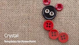  Presentation with anime cute japan cosplay - Amazing slide set having cute animal made of buttons backdrop and a coral colored foreground