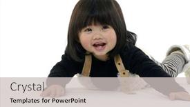  Presentation with kids - Colorful presentation theme enhanced with cute-asian-kids backdrop and a light gray colored foreground