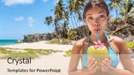  Presentation with hydration - Cool new theme with cute asian woman doing goofy backdrop and a lemonade colored foreground