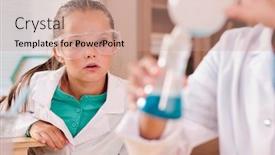  Presentation with substance - Cool new theme with cute-astonished-schoolgirl-in-protective backdrop and a coral colored foreground