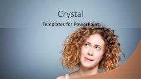  Presentation with cute - Theme featuring cute-authentic-girl-portrait background and a light blue colored foreground