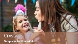  Presentation with mom - Theme consisting of cute-b-day-girl-having background and a coral colored foreground