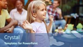  Presentation with cute birthday - PPT layouts enhanced with cute-b-day-girl background and a ocean colored foreground