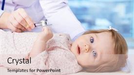  Presentation with baby doctor - Colorful theme enhanced with cute baby being examined backdrop and a lemonade colored foreground