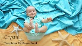  Presentation with cute stars - Amazing slide set having bright blanket with sea stars backdrop and a yellow colored foreground