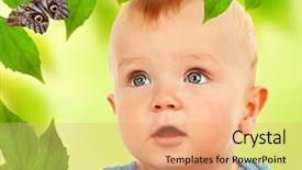  Presentation with cute baby - Cool new theme with cute baby boy on natural backdrop and a coral colored foreground