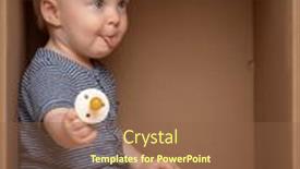  Presentation with cute baby - PPT theme enhanced with cute-baby-boy-playing and a  colored foreground