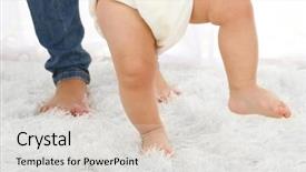  Presentation with cute baby - Audience pleasing presentation design consisting of cute baby boy taking first backdrop and a light gray colored foreground