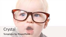  Presentation with baptism baby boy - Cool new presentation design with cute baby boy wearing glasses backdrop and a lemonade colored foreground