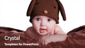  Presentation with cute baby - Colorful PPT layouts enhanced with cute baby boy wearing backdrop and a tawny brown colored foreground