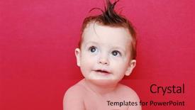  Presentation with funky - Audience pleasing slides consisting of cute baby boy with funky backdrop and a red colored foreground