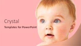  Presentation with baby girl - Cool new presentation design with cute-baby-girl-smiling backdrop and a lemonade colored foreground