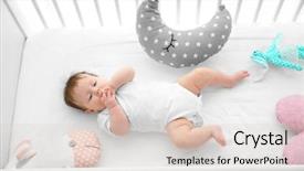  Presentation with cute baby - Cool new presentation design with cute baby in bed backdrop and a lemonade colored foreground