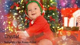  Presentation with baby celebration - PPT theme having cute baby in costume background and a red colored foreground