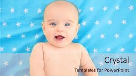  Presentation with baby color - Amazing PPT theme having sympathetic - cute baby lying on color backdrop and a lemonade colored foreground