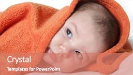  Presentation with new parents at home baby - Beautiful presentation theme featuring cute baby portrait at home backdrop and a  colored foreground